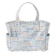 Knitting Bag With Extra Pockets, Words Design